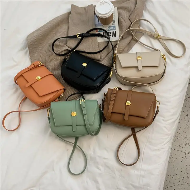 

Casual Saddle Bags Women 2021 Spring Summer Small Crossbody Bags Fashion Branded Shoulder Bags Wide Belt Handbags Purse