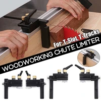 woodworking t slot stopper miter gauge fence connector alloy miter track stop block saw table sliding brackets track stopper