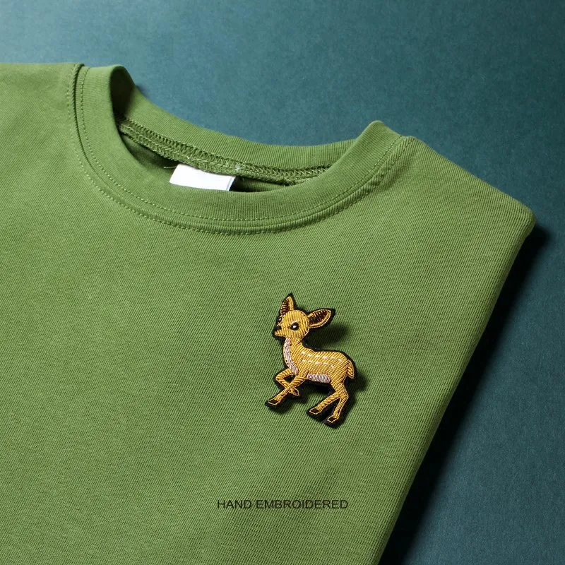 

Couple Brooch Creative Cartoon Deer Cute Japanese Pin Fixed Clothes Decoration Handmade Embroidery Badge Accessories