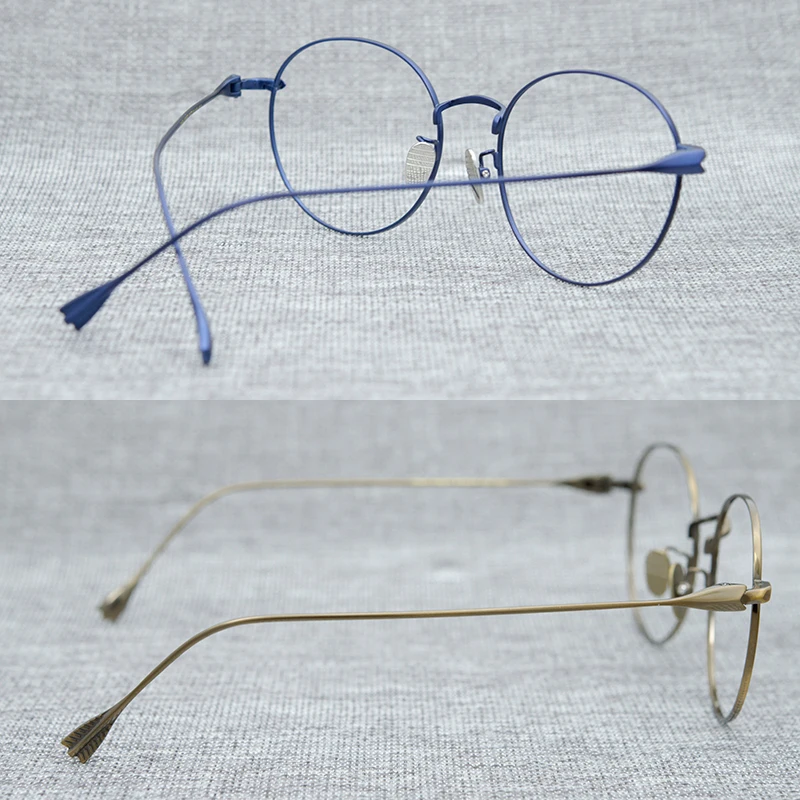 

Pure Titanium Glasses Frame Men Retro Round Prescription Eyeglasses Frame Optical Eyewear Eye Glass for Women