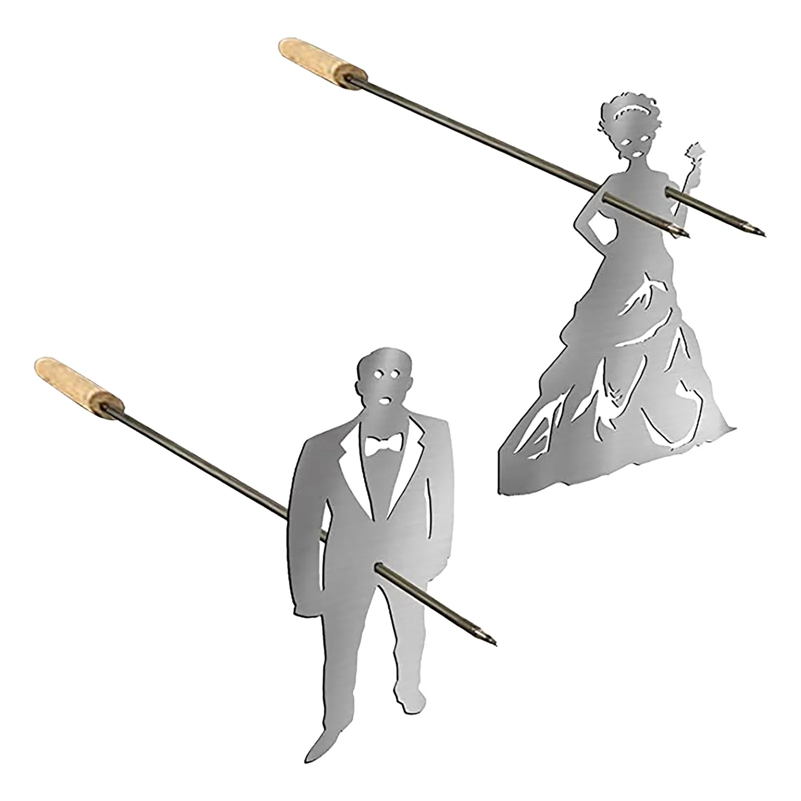 

Hot Dog Holder Rack Boy Man And Girl Woman Baking Stove Camp Fire Roasting Stick Skewers Kitchen Barbecue Clip Set