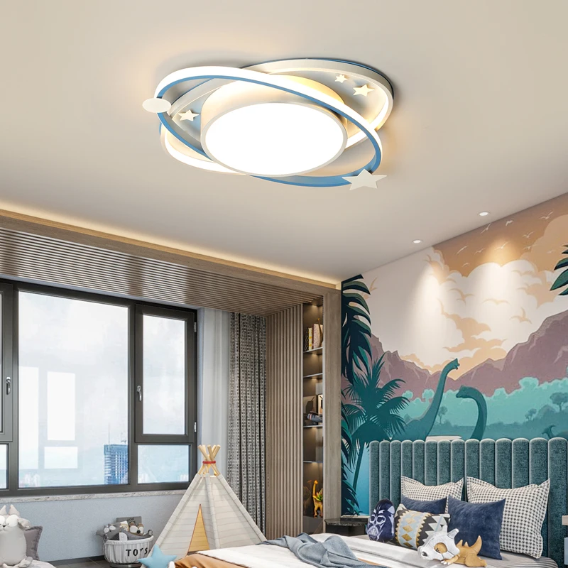 

Cartoon Nursery Kids Ceiling Light Oval Blue Creative Personality Lamp for Children's Room Girls Boys Bedroom Light Led Lighting