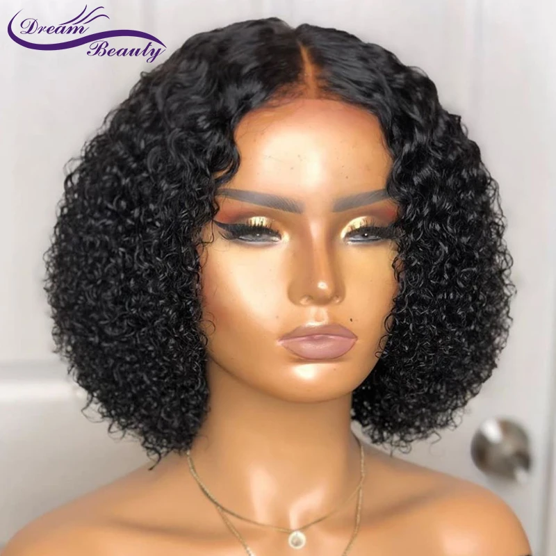 Dream beauty 250% плотность бразильские человеческие волосы на кружеве парики боковая часть волосы remy бесклеевые вьющиеся парики предварительно выщипанные волосы