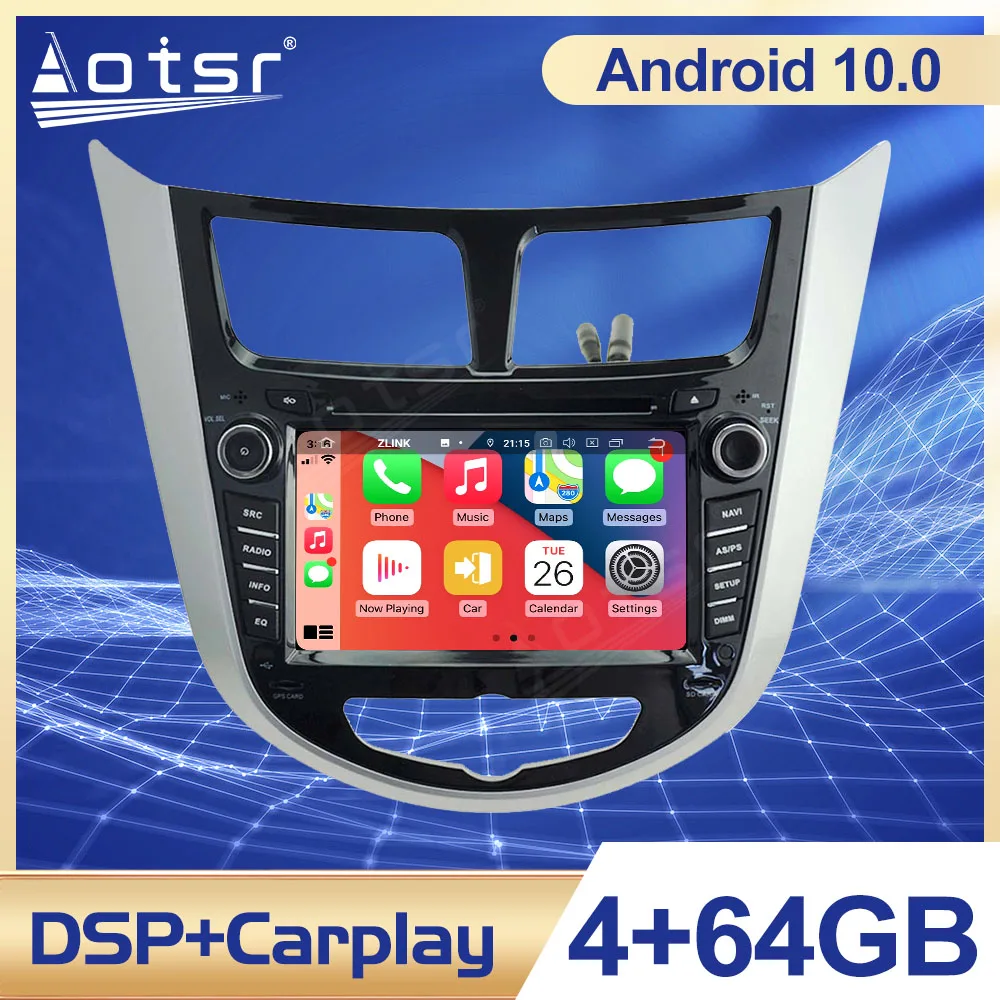 

Автомагнитола PX5/PX6 на Android 10,0 с GPS-навигацией для Hyundai Solaris Verna Accent 2010-2018