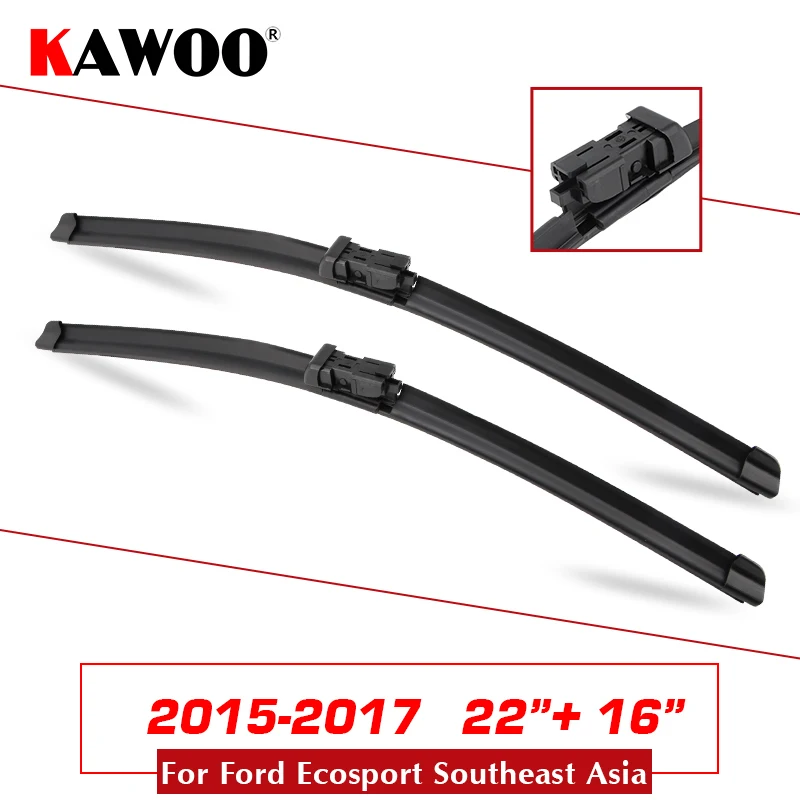 Asia 2015-2017 2216 KAWOO для Ford для Ecosport Юго-Восточной Азии/России/Европы/Океании/Индии Автомобильная резиновая ветрозащитная Щетка стеклоочистителя 2013 - Цвет: Asia 2015-2017 2216