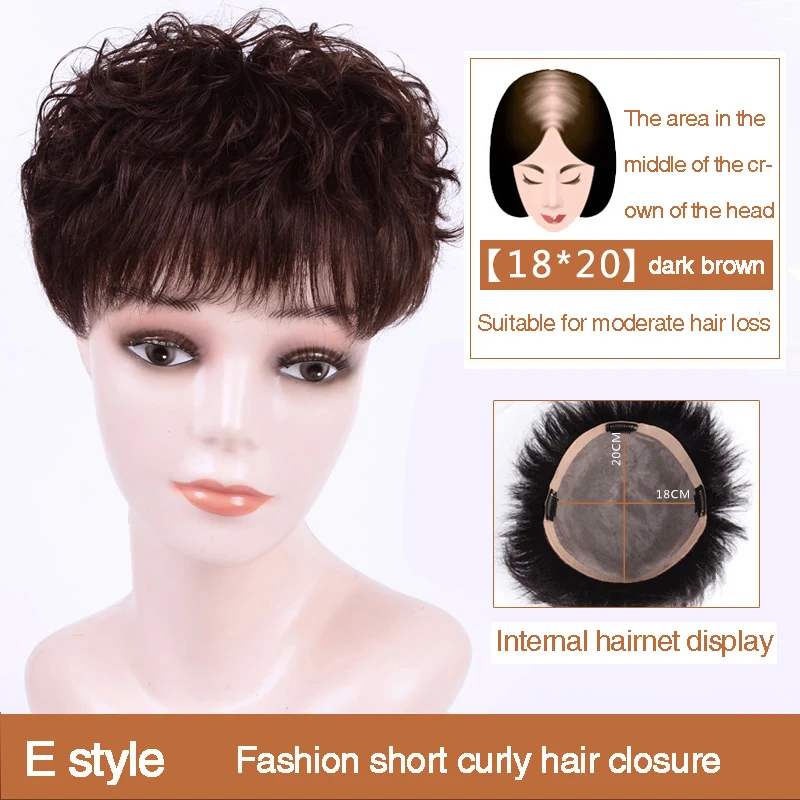 Salonchat Remy человеческие волосы на заколках в парике, прямые волосы с челкой для женщин, 7 стилей, доступны 16*18 - Цвет: E-18X20-2I33