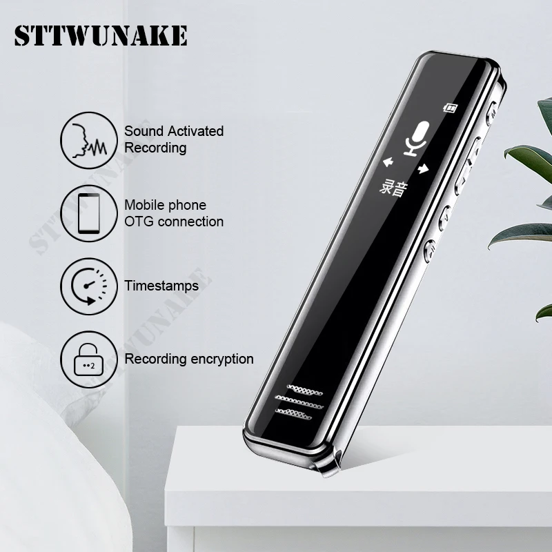 Цифровой диктофон STTWUNAKE профессиональная запись звуковая активация аудио USB