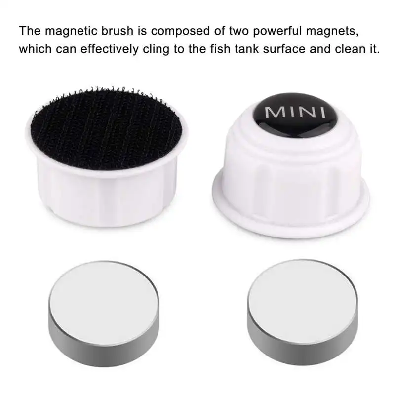 Mini Magnetic Brush Floating Cleaning Aquarium Fish Tank Glass Algae Scraper Tool | Дом и сад