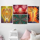 Настенное искусство модульные картины на холсте Психоделическое лицо инструмент Алекс серый металлический музыкальный принт домашний декор плакаты Картина гостиная