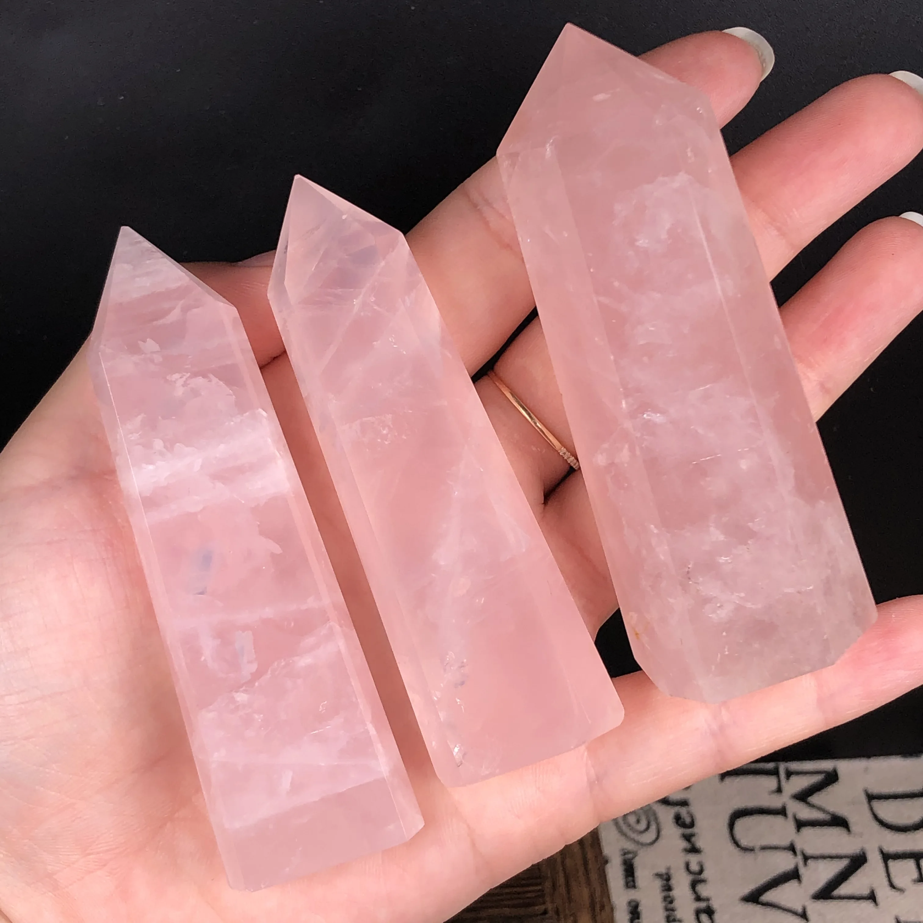 

Natural rose quartz Crystal point decorative gift