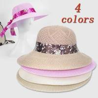 womens summer hats streamers raffia straw hats sun hats fashionable mother sun hats summer womens sun hats