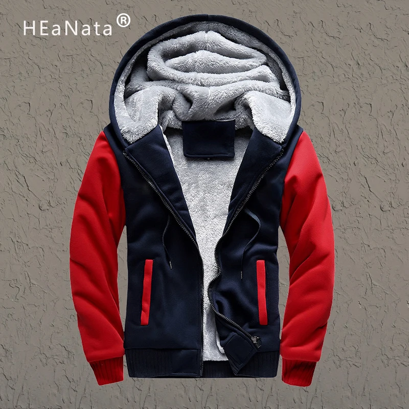 Толстовки из плотного флиса мужские толстовки 2019 зимние теплые куртки парки