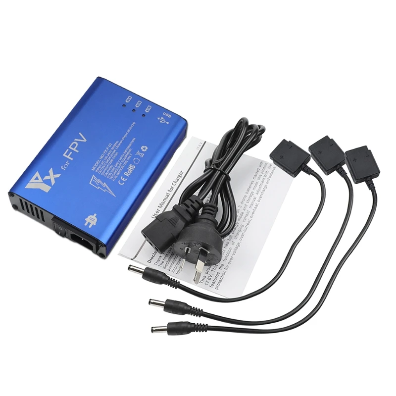 

Mini Portable Battery Charger Multi-charger Dual USB Port Intelligent Charging Adapter Device For-D-JI FPV Combo Drone