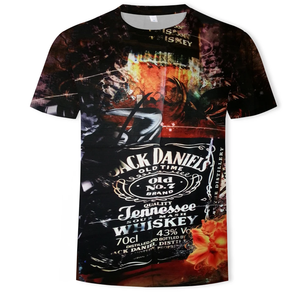 

Food series 3D printing 2021 summer men's casual sports plus size T-shirt breathable O-neck short sleeves handsome and good-look