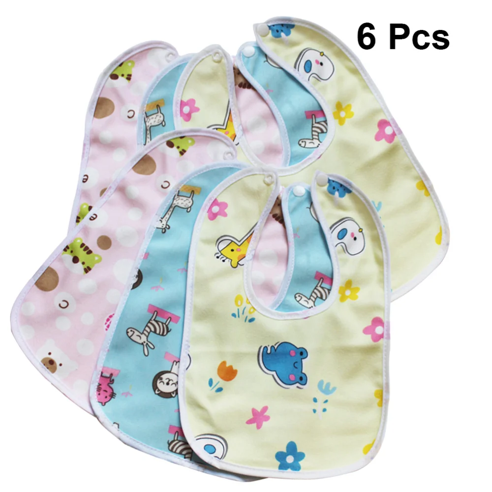 

6pcs Baby Bib Fashion Adorable Cotton Dining Bib for Baby Infant