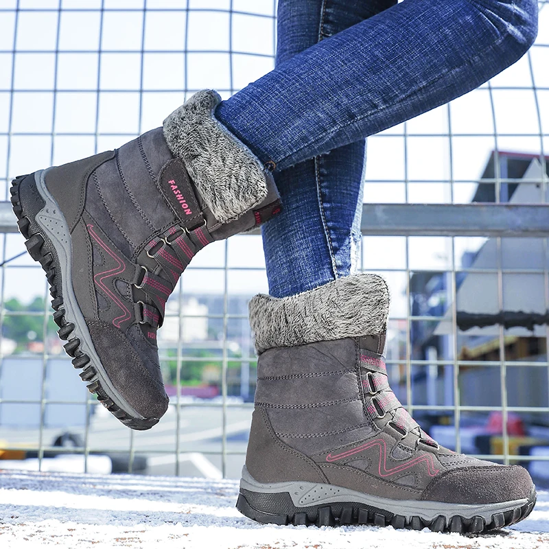 

WHNB 2021New Winter High top warm snow boots large size women's boots