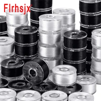 flrhsjx sewing thread bobbins spools sewing machine bobbins with thread for home machine diy sewing accessories black and white
