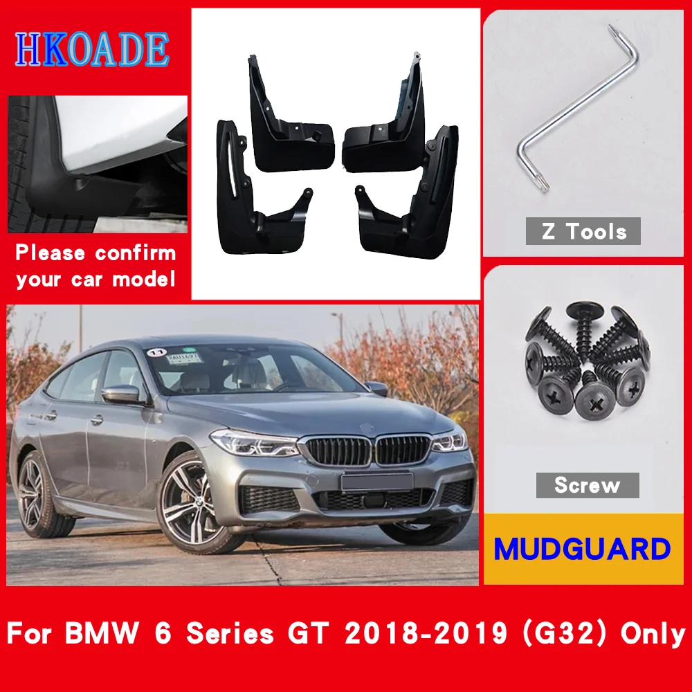 

Car Mud Flaps For BMW 6 Series Gran Turismo GT G32 630i 640i 620d1 2019 2018 Mudguards Splash Guards Fender Mudflaps Car Fender