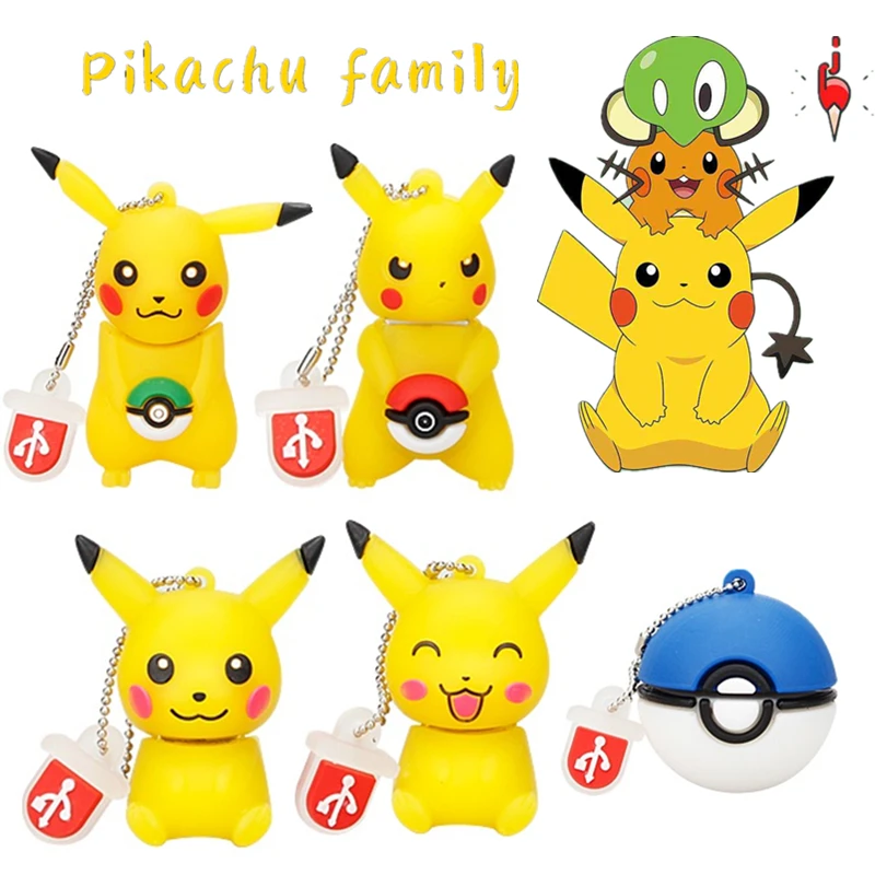Usb флеш-накопитель 128 ГБ шариковая ручка эльфа 64 Гб pokemon Pikachu pendrive 32 ГБ 16 ГБ 8 ГБ 4 ГБ usb memory stick usb 2,0