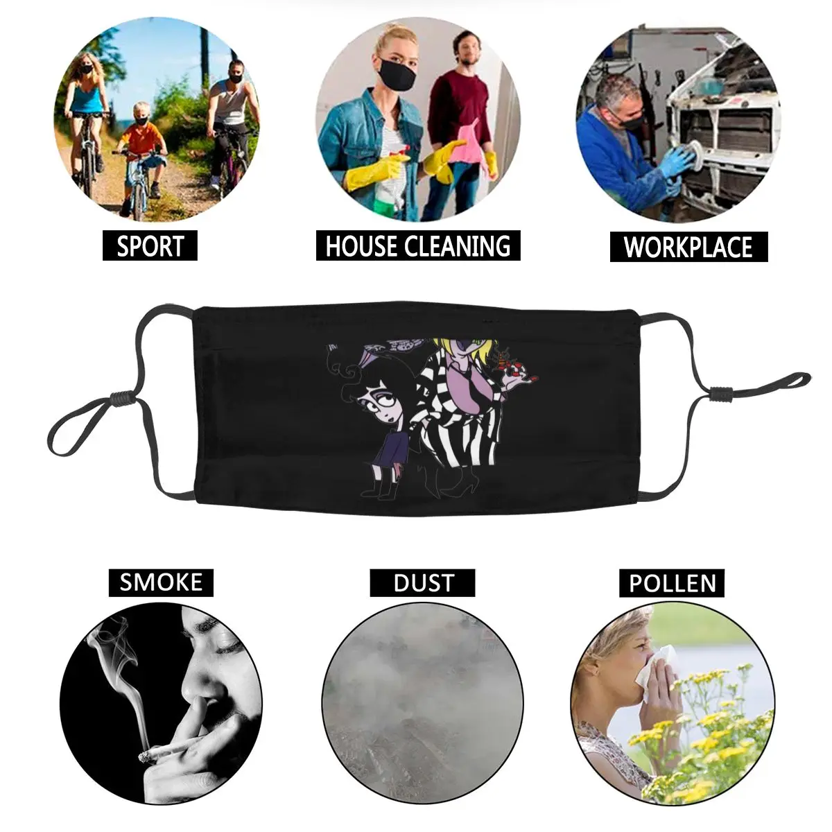 

Leisure Beetlejuice Lydia Face Mask Respirator Muffle Anti Bacterial Mouth Protection Cover