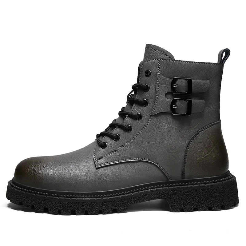 

Men Boots Durable Outsole Men Casual Boots 2021 Autumn New Fashion Man Shoes High Top Outdoor Comfy Classic Male Boots
