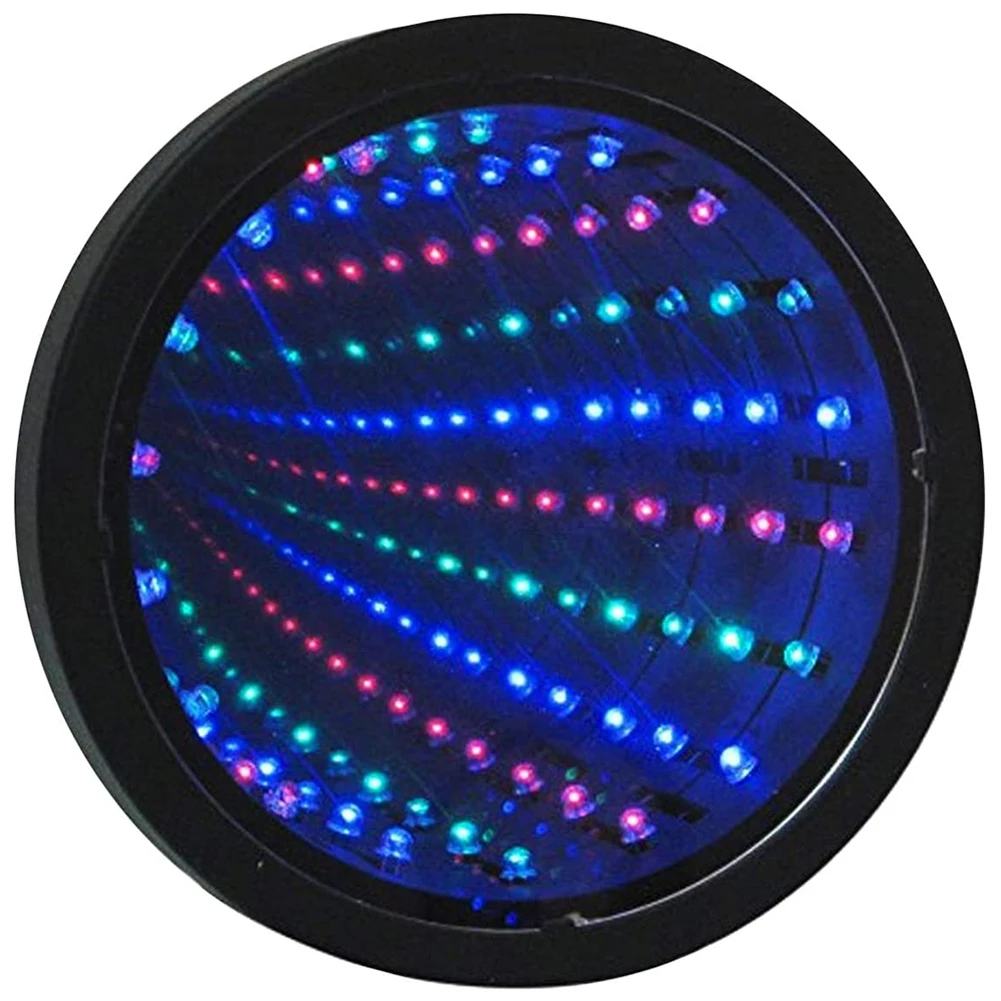 

LED Mirror Tunnel Light Round Infinity Tunnel Lamp Novelty Wall Hanging Sign Light Home Decoration 3D Tunnel Mirror Light