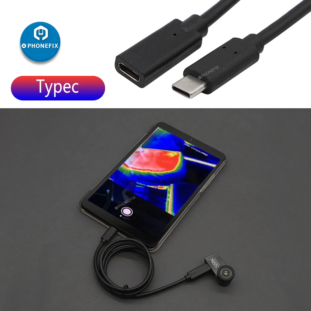Удлинительный кабель 1 м штекер-гнездо для термокамеры Seek Compact PRO / FLIR ONE