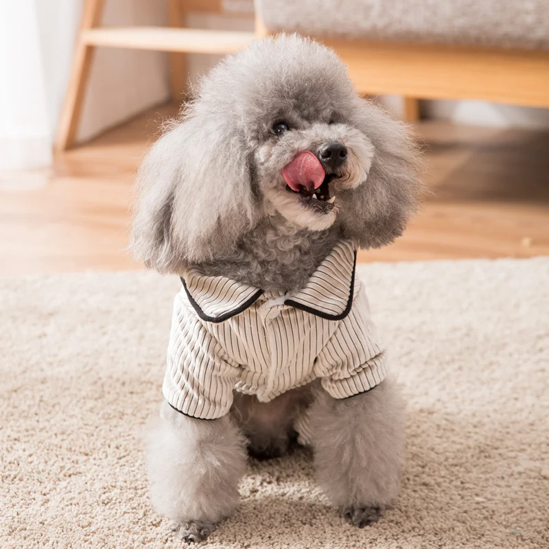 Hipidog мягкий теплый флисовый полосатый комбинезон комбинезоны Собаки Щенок