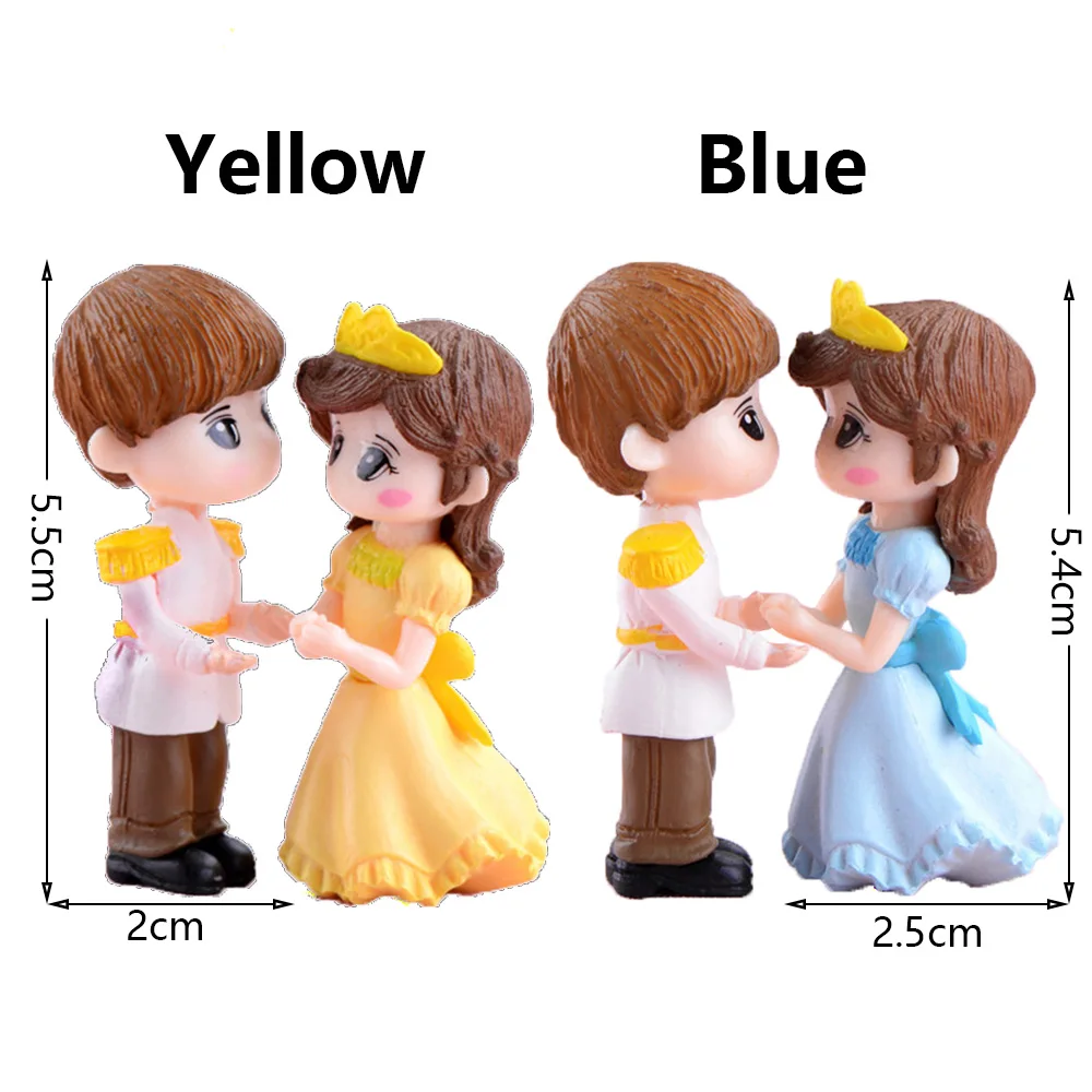 2 шт. влюбленные принцы и принцессы Сказочный Сад Искусственный мох гном микро