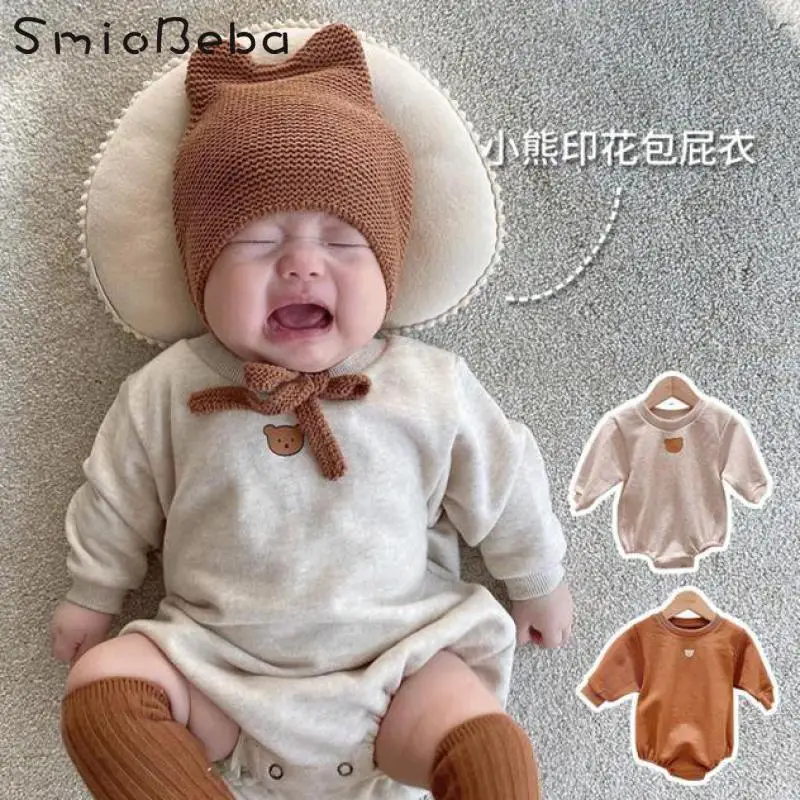 Детский полосатый комбинезон корейский в японском стиле для новорожденных