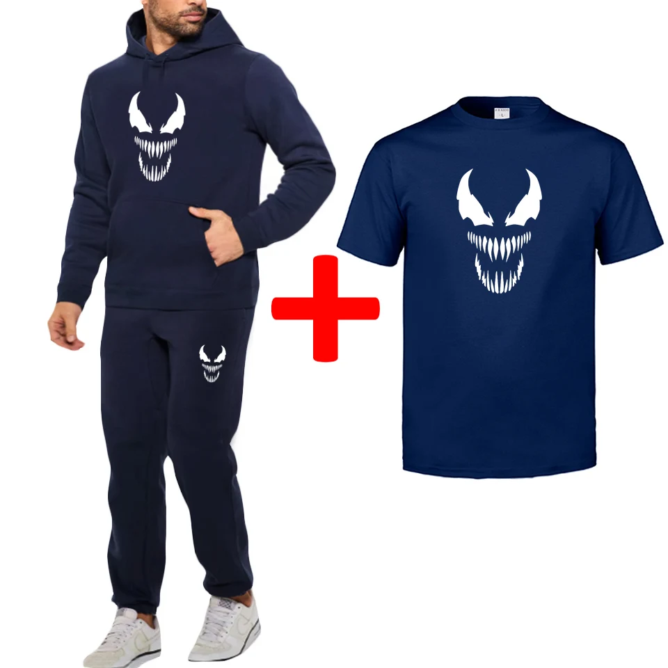 Venom мужские спортивные толстовки комплект из 3 предметов спортивный костюм