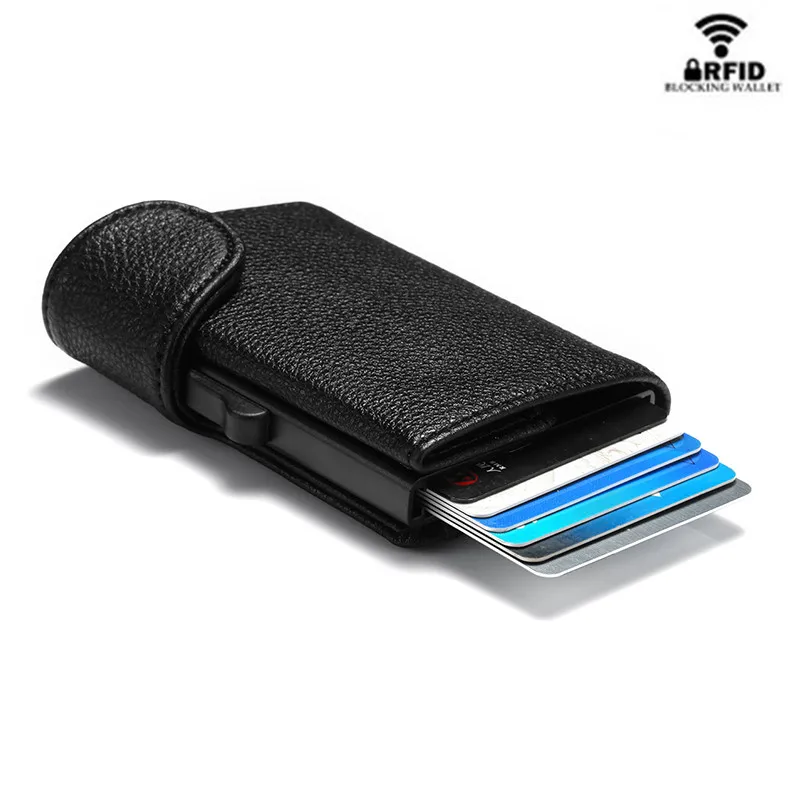 BISI GORO/Rfid карты женские Для мужчин кошелек сумочка для денег мужской Винтаж черный