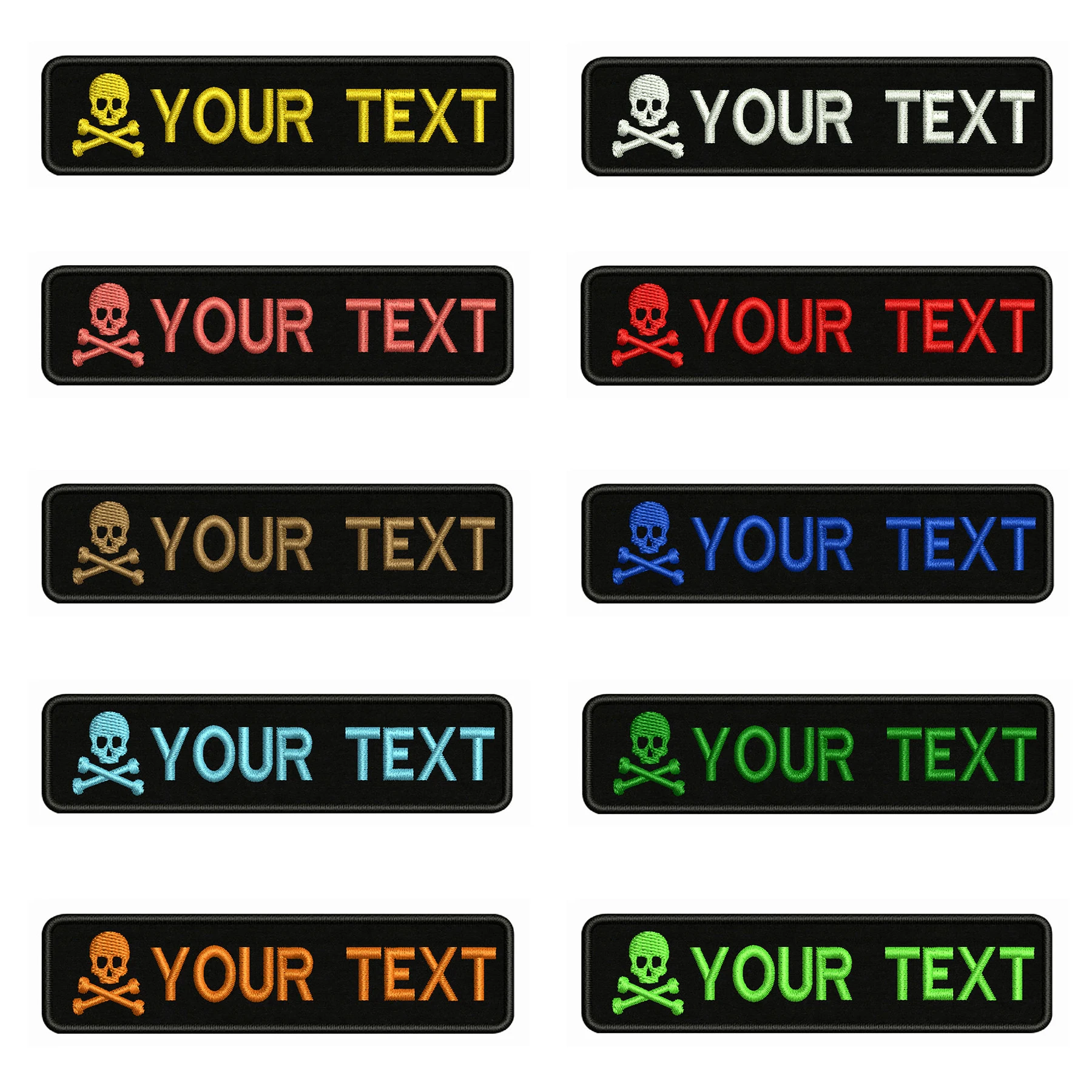 Логотип в виде черепа 10x2 5 см вышивка с именем под заказ значок строчку нашивки на