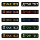 Логотип в виде черепа 10x2,5 см, вышивка, название под заказ, значок в виде строчек, нашивка на клеточку или шапка