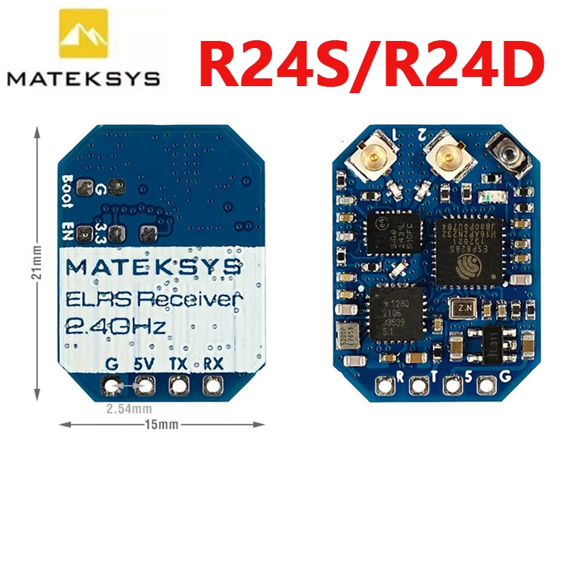 

MATEK R24D R24S ELRS 2.4G Receiver 21X15mm ExpressLRS CRSF for RC FPV Racing Freestyle Nano Micro Mini Long Range Drones