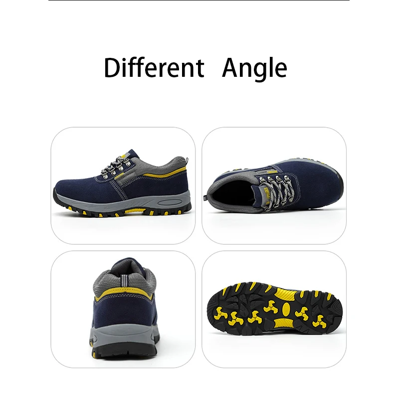 Labor Insurance Shoes Men's Four Seasons Steel Toe Caps Anti-Smashing Anti-Piercing Non-Slip Wear-Resistant Safety Work Shoes