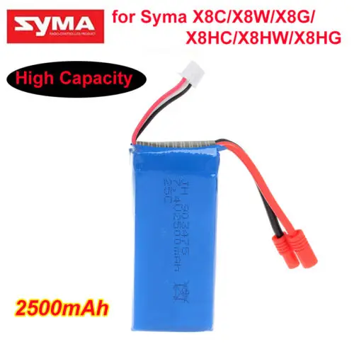 3 шт. Lipo аккумулятор 7 4 В 2500 мАч для Syma X8W X8C X8G RC вертолета самолета|Детали и