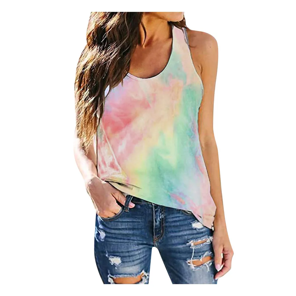 Бесплатный страусиный жилет без рукавов топы женская футболка с принтом