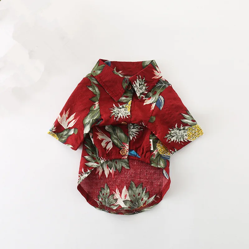 Летняя рубашка для собак одежда мопса французского бульдога кошки чихуахуа