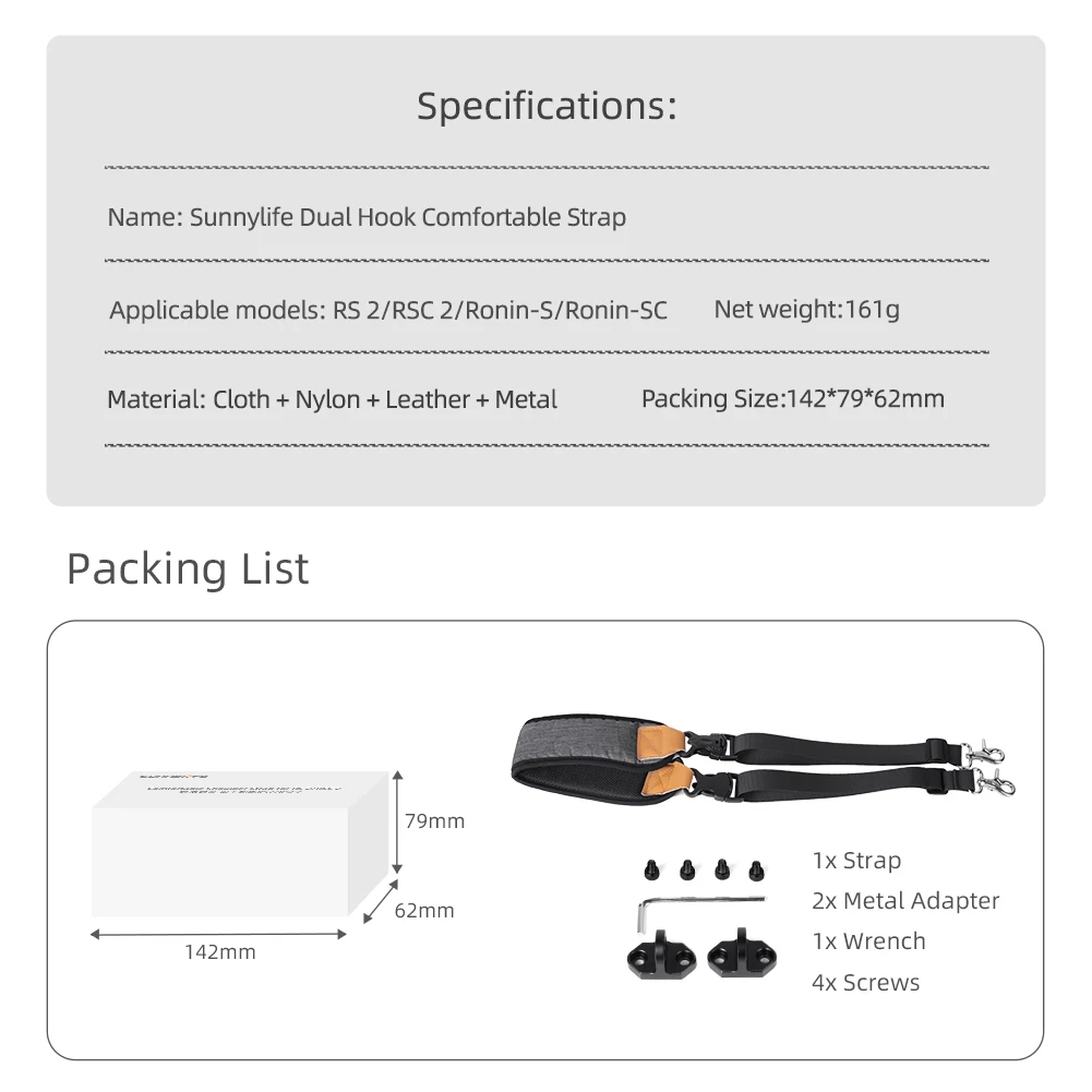 Двойной быстросъемный плечевой ремень с боковой пряжкой для DJI RSC 2 RS Ronin SC S|Ремни