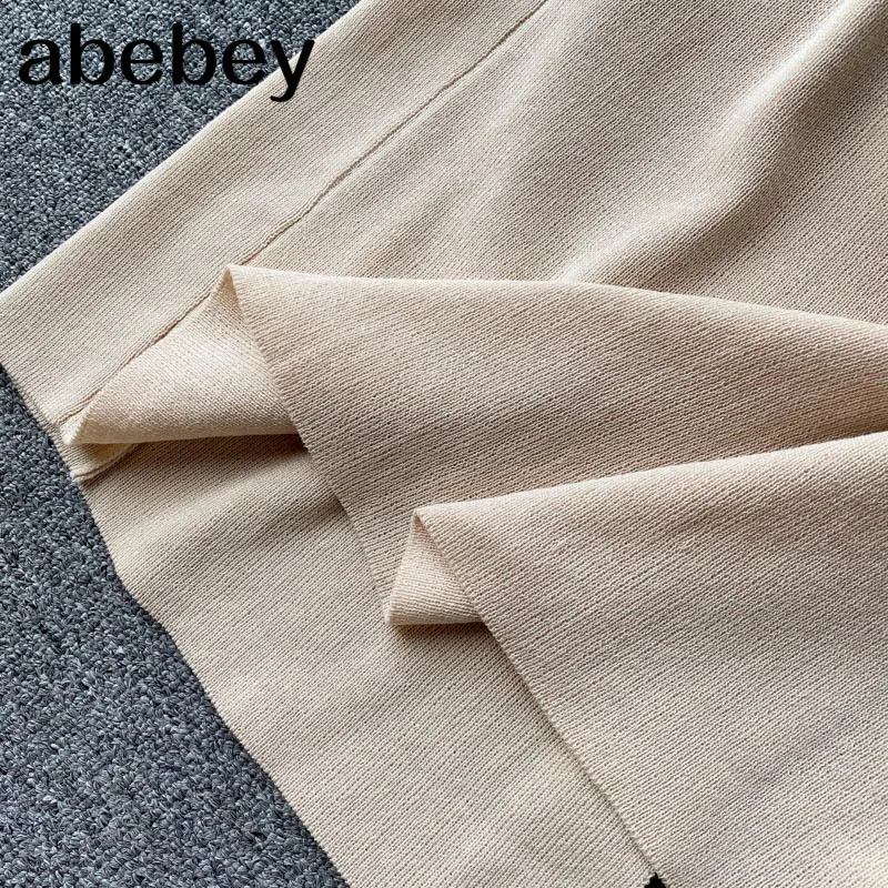 

Women Knitted Dress Korean O Neck Short Sleeve Elastic Dress Summer Sexy Streetwear Midi Dress