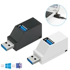 Адаптер-концентратор USB 3,02,0, мини-разветвитель, 3 порта, высокоскоростной U-диск-ридер для ПК, ноутбука, Macbook, аксессуары