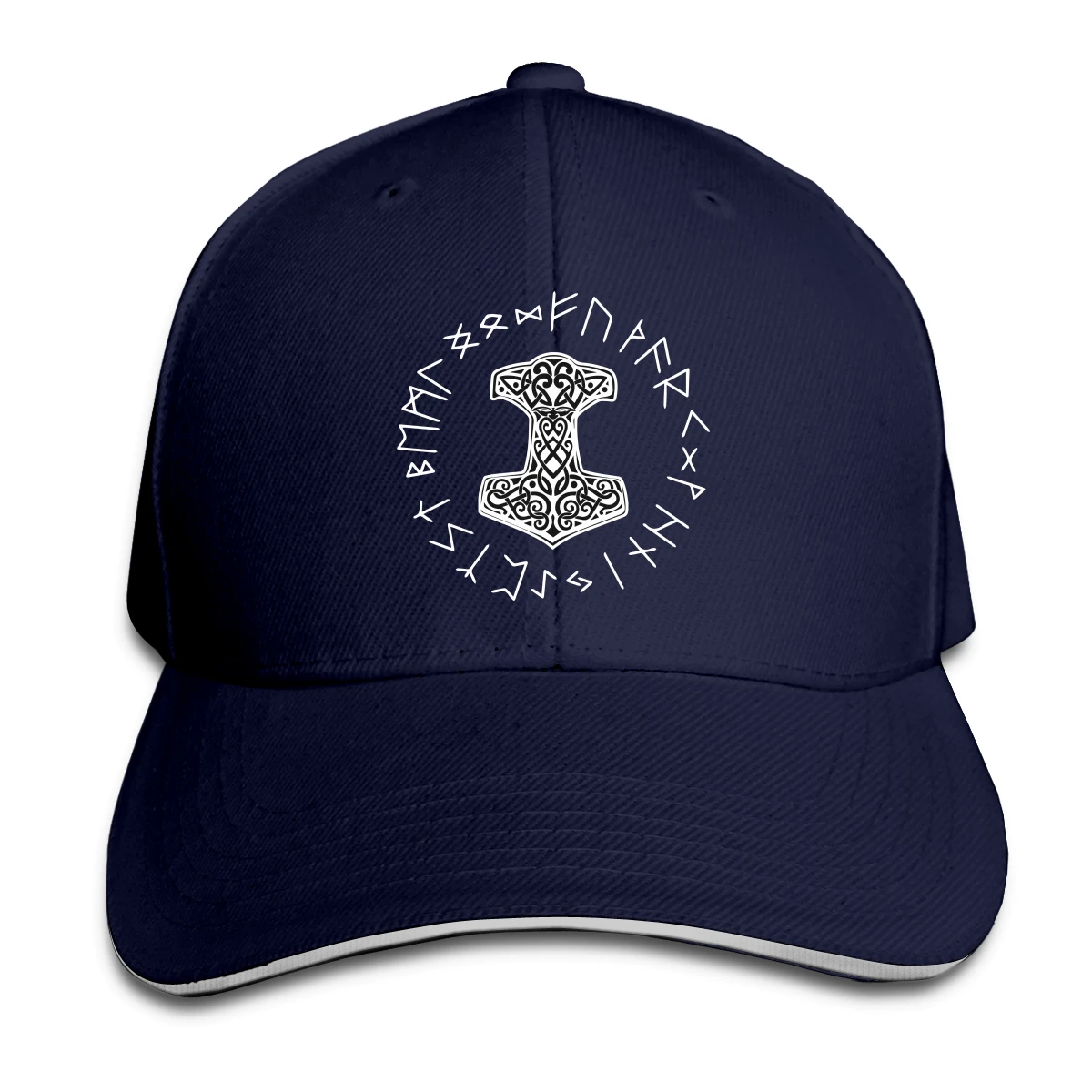 

Vikings Mjolnir And Rune men women's Fashionable breathable Sun Caps