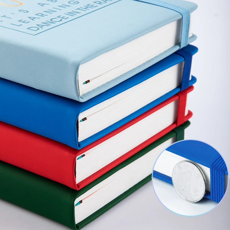 

2021 Jan-Dec English language Thicken notebook A5 Leather soft cover School Efficiency journal 2021 planner New Fashion Agenda