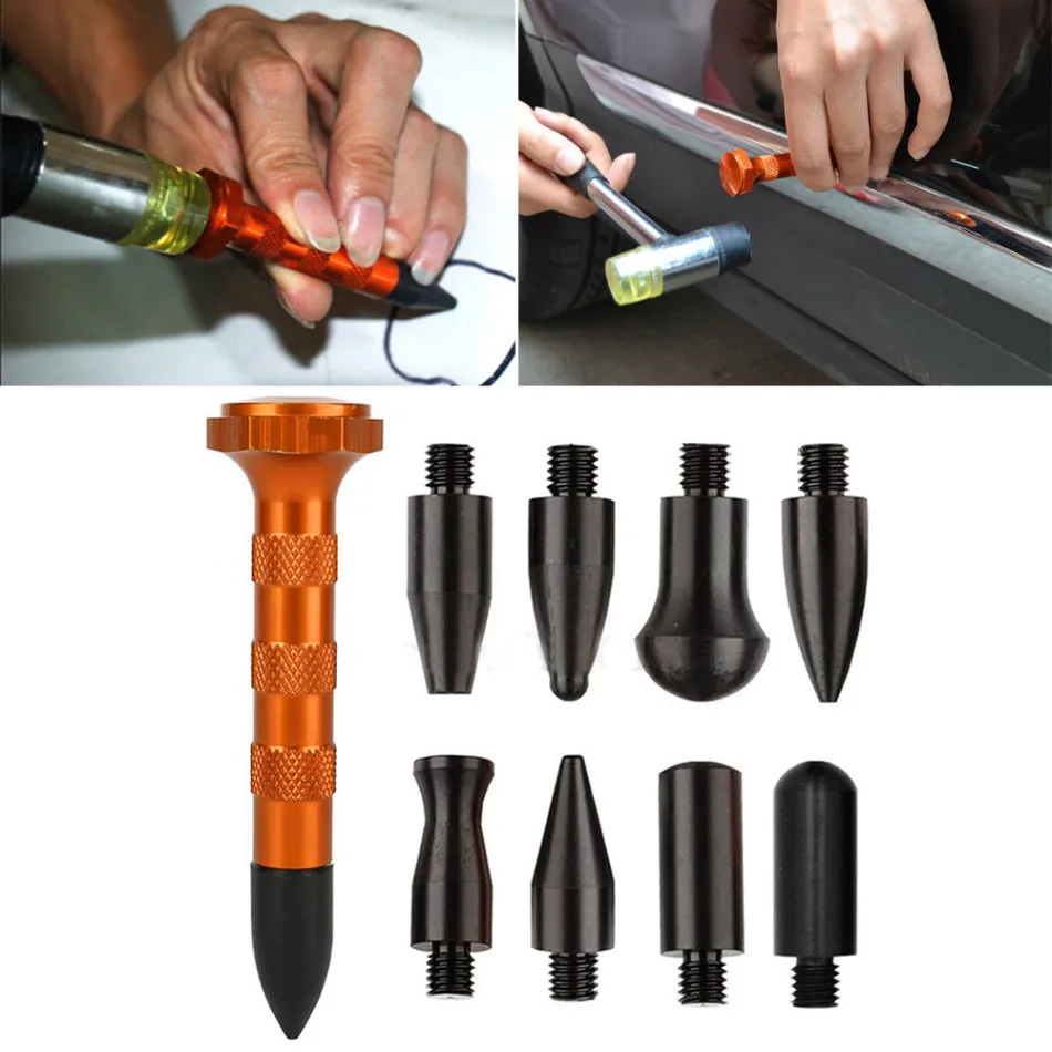 

Car Body Paintless Dent Repair Knock Down Pen Aluminum PDR Tap Down Pen Hand Tools for Dent Remove Hail Repair Tools 2020 New