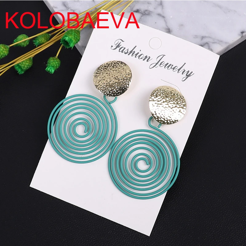 Круглые серьги модные ювелирные украшения женская подвеска стандартные золотые