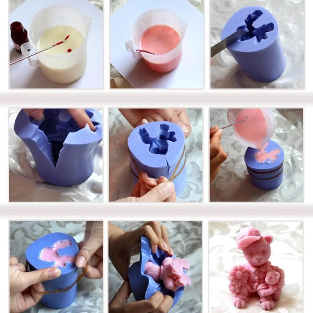 

Handmade 3D Deer Silicone Mold Nonstick Soap Candle 3D Mould For DIY Crafts Cake Decoration Christmas Party Props New Year Gift
