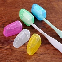 high quality 5pcs portable toothbrushes head cover holder travel hiking camping case newest plastic storage container hot a30711