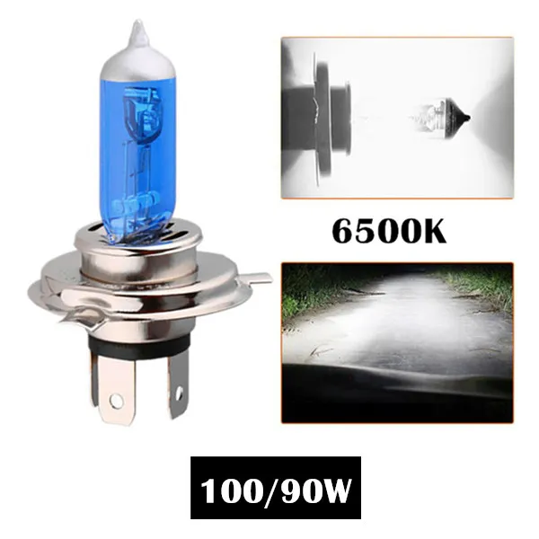 

12 В 55 Вт Супер белая желтая галогенная лампа H4 H7 12 В 100 Вт 3000 К 4300 К 6000 К К Кварцевое стекло Автомобильная фара Лампа для мотоцикла