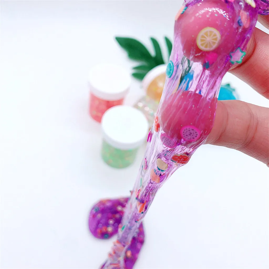 120 мл мелких красочные грязь DIY фруктовым вкусом с украшением в виде кристаллов